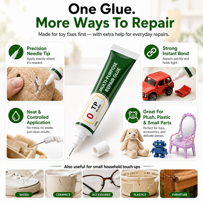 ♻️Multi-Purpose Repair Glue | Precision Strong Adhesive For Toys, Shoes, Crafts & Everyday Repairs