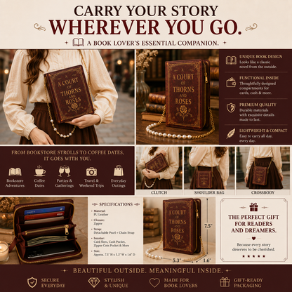 📚 Vintage Book Purse – A Novel Outside, A Purse Inside