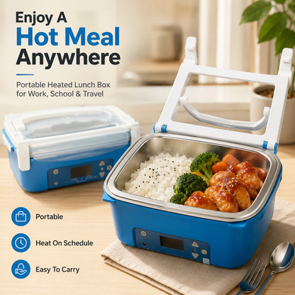 🍱 Portable Electric Heated Lunch Box | Warm Meals Anywhere For Work, Travel & Daily Meal Prep