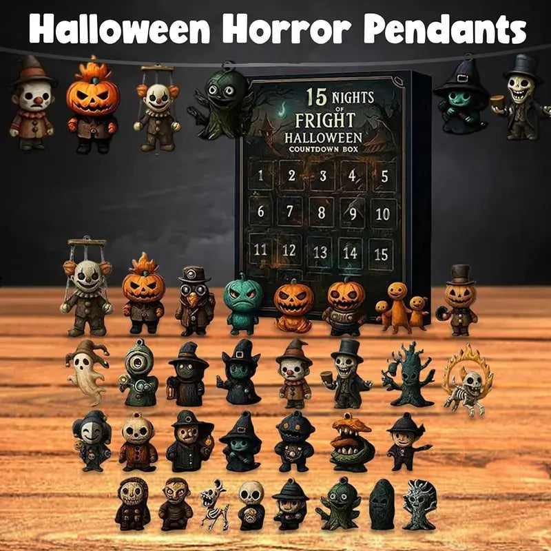 15 Nights Halloween horror countdown calendar and collectible figurines