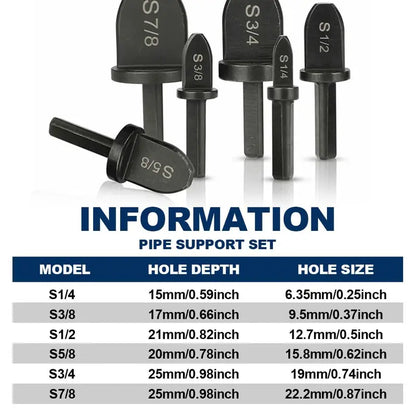 ⚡Copper Pipe Swage Tool Kit – 6 Drill Bits for A/C Repair (1/4"–7/8")