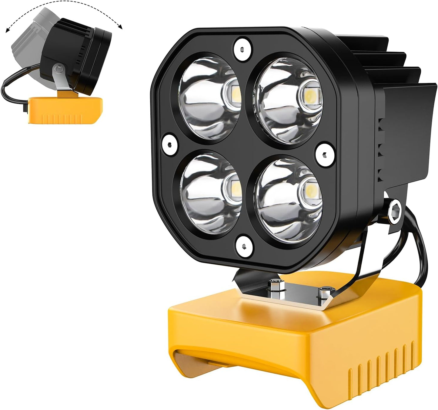 🛠️💡LED Work Light Compatible with Milwaukee 18V Battery/Dewalt 18V&20V Battery