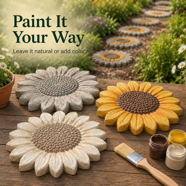 💥 LAST DAY 49% OFF - 🌻 Reusable Sunflower Stepping Stone Mold!!!