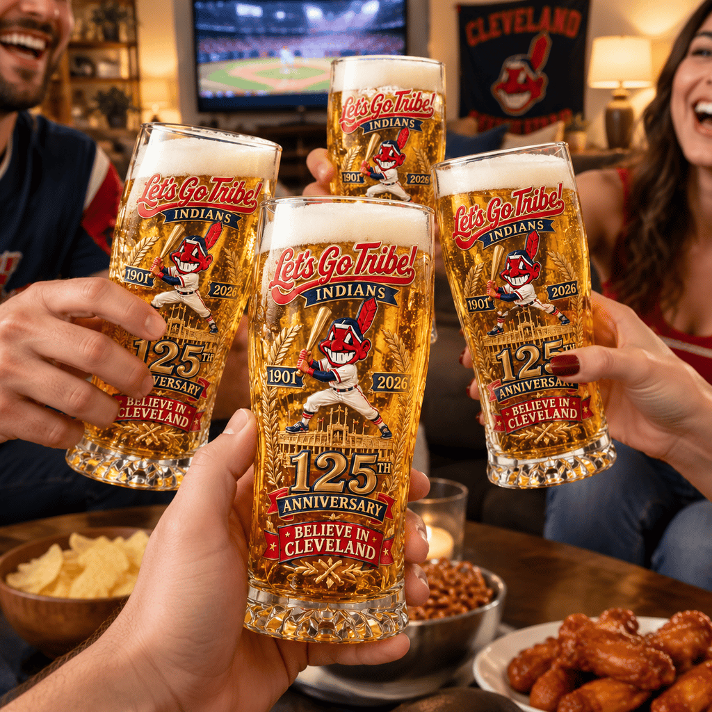 Let's Go Tribe! 125th Anniversary Commemorative Pint Glass