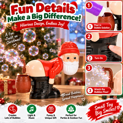 🎅 Automatic Big Bubble Maker – Funny Bubble Machine for Kids, Parties & Outdoor Fun