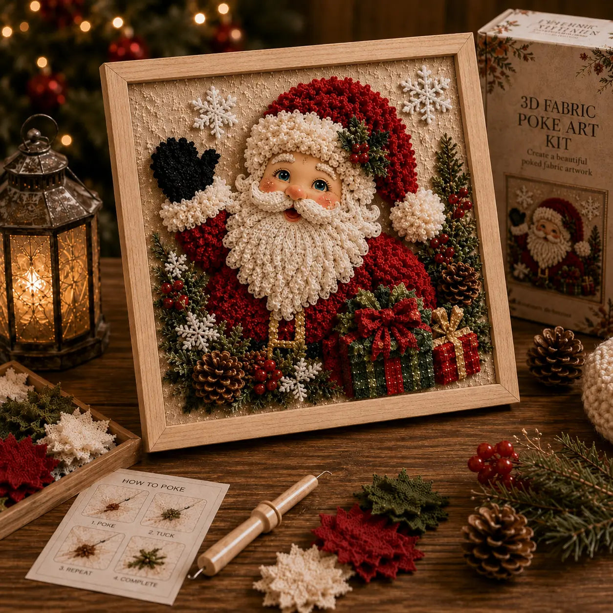 ⛄ CHRISTMAS SPECIAL | DIY Snowman Fabric Poke Art Kit – Handmade 3D Holiday Decoration Craft Set
