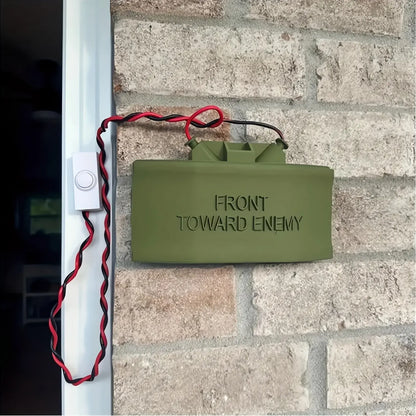 Classic Military Theme Plastic Door Sign Kit, Wired Doorbell Cover Prank, Safe Home Decor, Easy Installation, Halloween Christmas Gift