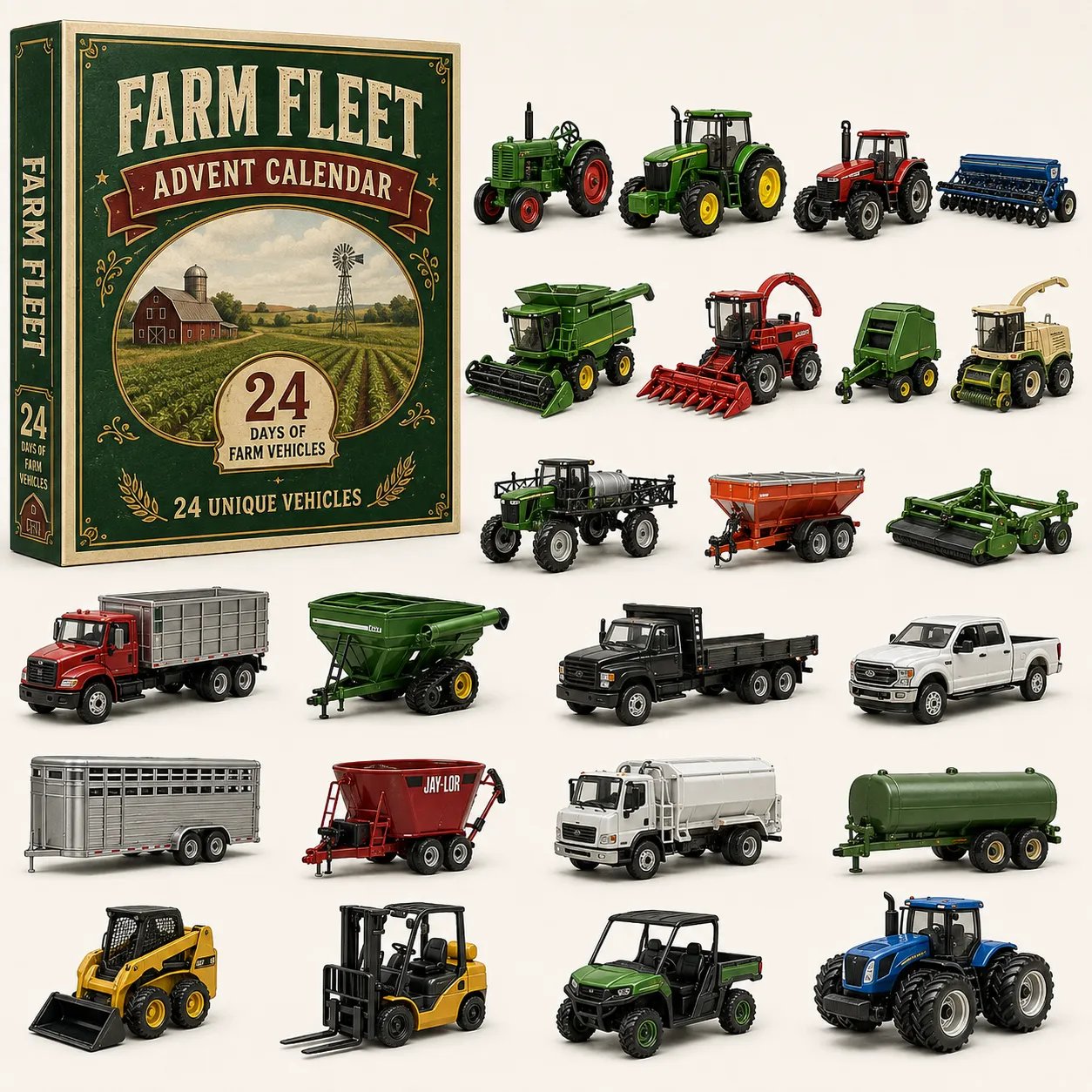 🚜Build the Fleet Collection 24-Day Vehicle Advent Calendar Series | ✨A New Adventure Every Morning
