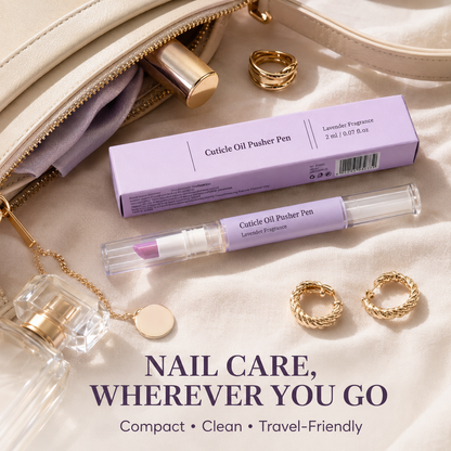 💅 2-in-1 Cuticle Oil Pusher Pen – Precision Nail Care Tool with Moisturizing Oil for Soft, Polished Cuticles