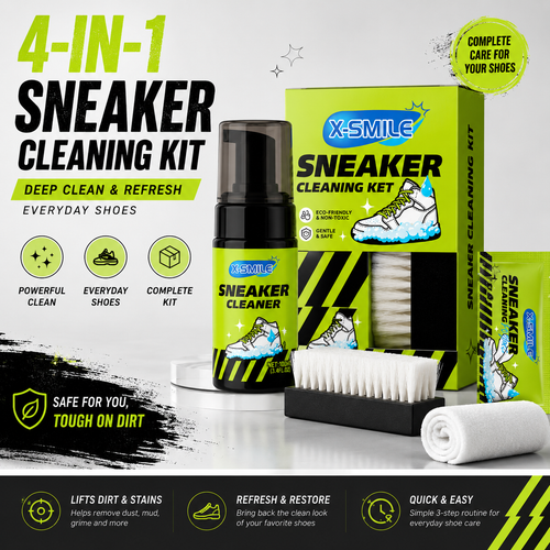 👟 4-in-1 Sneaker Cleaning Kit | Deep Clean & Refresh Everyday Shoes