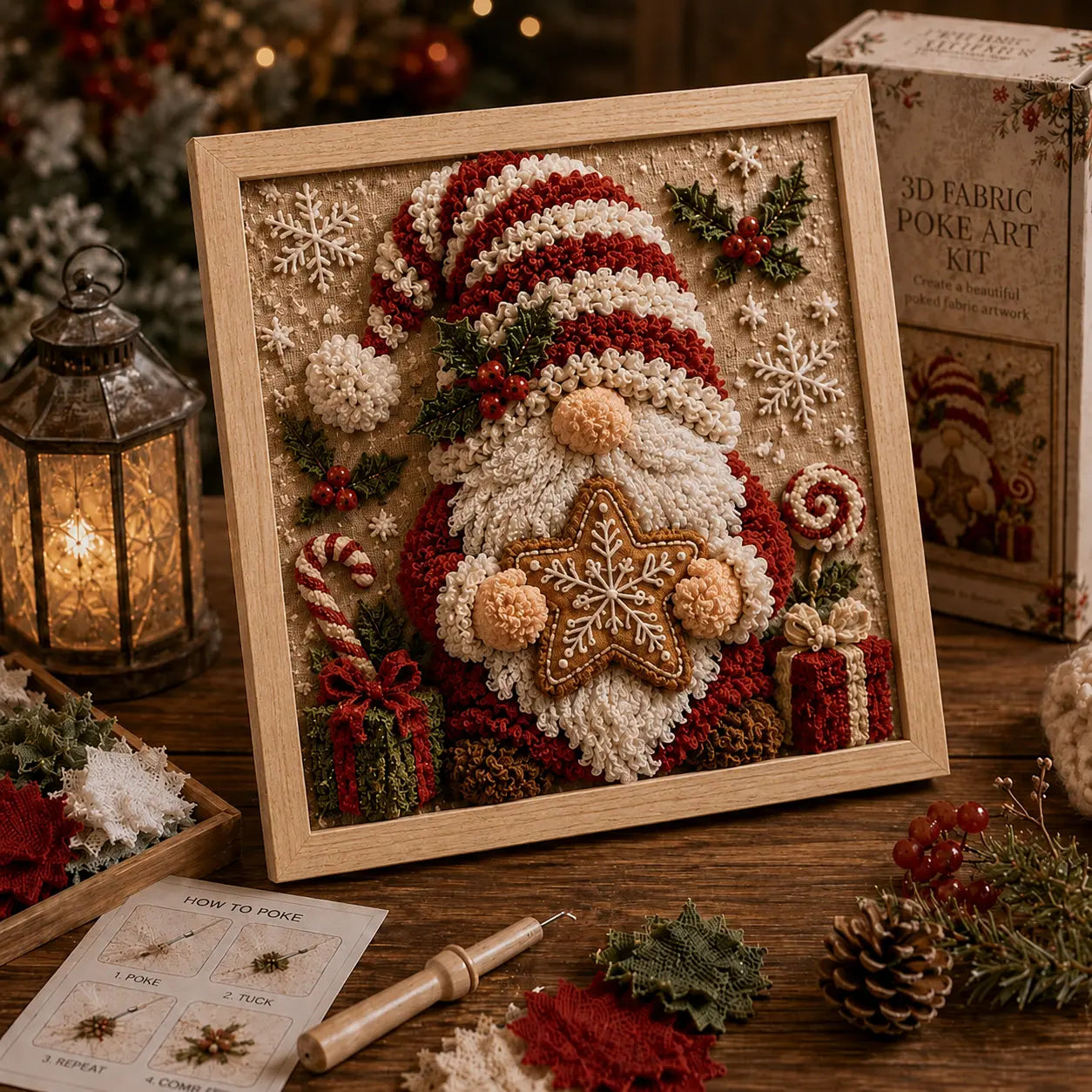 ⛄ CHRISTMAS SPECIAL | DIY Snowman Fabric Poke Art Kit – Handmade 3D Holiday Decoration Craft Set