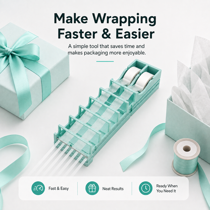 📦Multi-Strip Tape Cutter | Fast Gift Wrapping Tape Dispenser