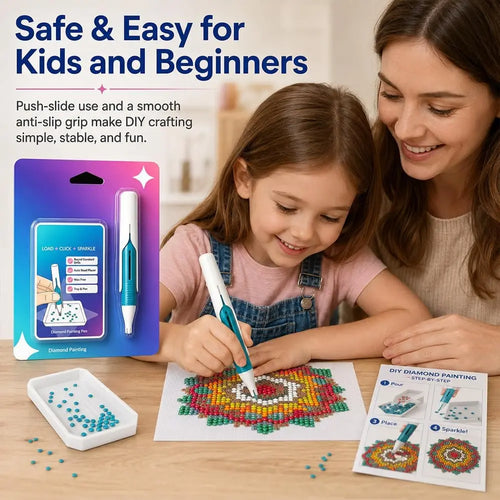 ✨ TRENDING NOW | Automatic Diamond Painting Tool – A Smarter Wax-Free Way to Place Round Drills