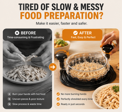 🧀 Manual Food Shredder | Cheese & Chicken Shredder for Fast Multi-Purpose Kitchen Prep🍗