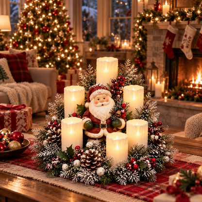 🎅🎄 Christmas Santa Table Centerpiece – Festive Winter Holiday Decor✨