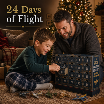 ✈️🎁2026 Aviation Legends 24-Day Aircraft Advent Calendar – 24 Collectible Airplane Surprises for Aviation Fans