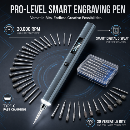 ✍️ Cordless Electric Engraving Pen – 5-Speed LED DIY Tool Kit