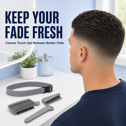 ✂️ 3‑Piece Fade Guide & Blending Comb Set – Easier At‑Home Haircuts