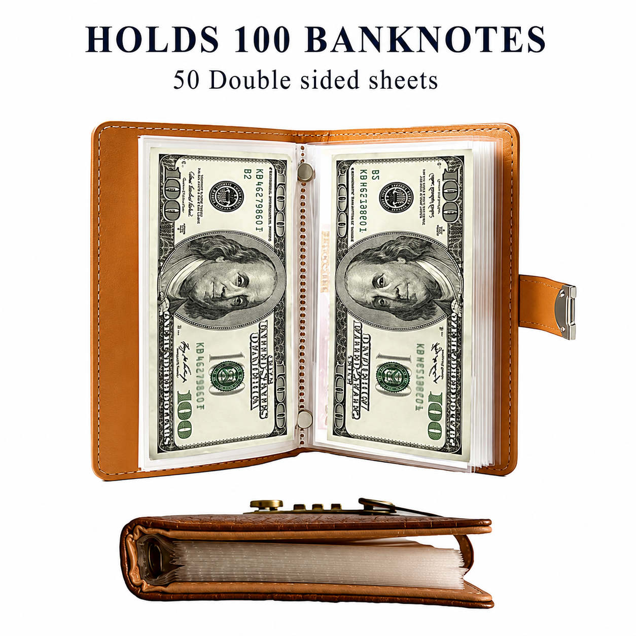 💵 100-Envelope Savings Challenge Binder with Password Lock – Secure Cash Organizer