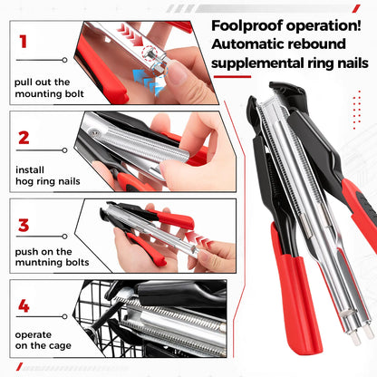 🔧 Professional Hog Ring Pliers Kit
