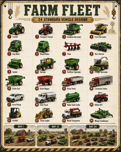 🚜Build the Fleet Collection 24-Day Vehicle Advent Calendar Series | ✨A New Adventure Every Morning