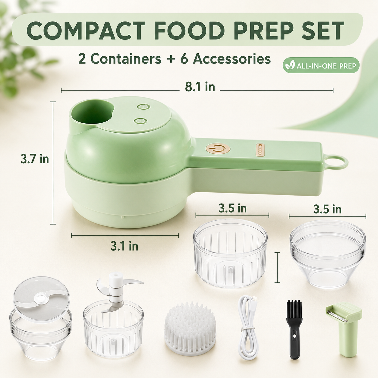 🧄 4-in-1 Handheld Electric Chopper: Slice, Mince, Peel & Auto-Clean!