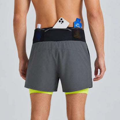🏃🔥 50% OFF RUNNR Marathon Pro Running Shorts ⚡ 2-in-1 Anti-Chafe Shorts With Phone Pocket
