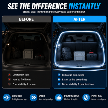 💡 SUV Trunk LED Light Strip | Dynamic Cargo Light Upgrade