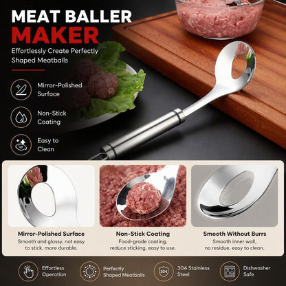 🥩304 Stainless Steel Meatball Scoop Ball Maker Tool🥄