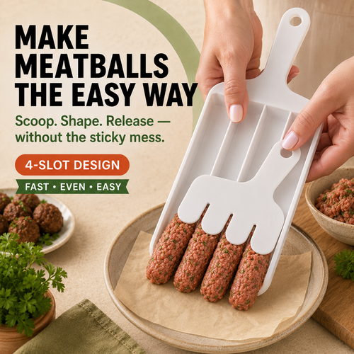 Easy-Release Meatball Maker – 3 & 4 Slot Options for Faster Prep 🍽️