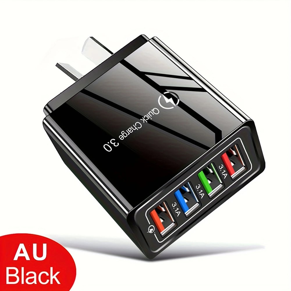 ⚡ 4-Port USB Fast Charger with Quick Charge 3.0/The Charger Big Tech Hates