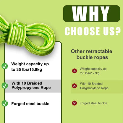 【FathersDayGift】SEESE Retractable Buckle Rope-Adjustable Ropes 2026 New Rope Roller with Accessory Cord