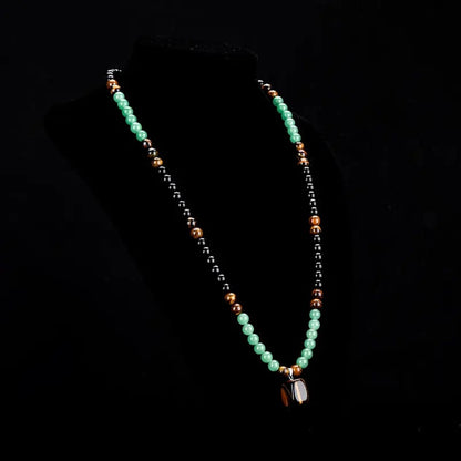 ✨Money Attraction Necklace With GreenAventurine & Tiger Eye Pendant Healing Crystal Stone