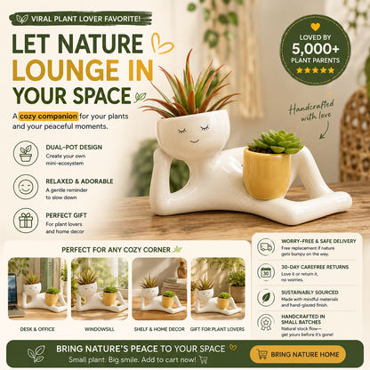 🌿 Goofy Garden Dual Pot Planter | Viral Plant Lover Gift