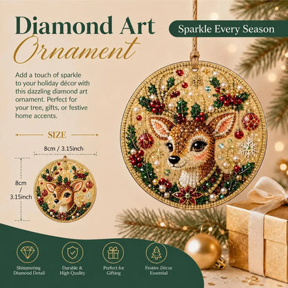 🎄✨6Pcs/12Pcs Christmas DIY Diamond Painting Ornaments Kit, Xmas Tree Hanging Pendant🎄