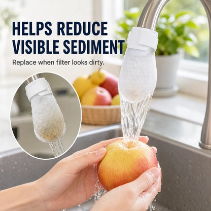 [Fits Faucets < 1"]cotton filter bags disposable Cotton Faucet Filter Bags with 5 fastening straps, Splash-Reducing Tap Water Sediment Filter Sock with Elastic Cuff for Kitchen & Bathroom Faucets