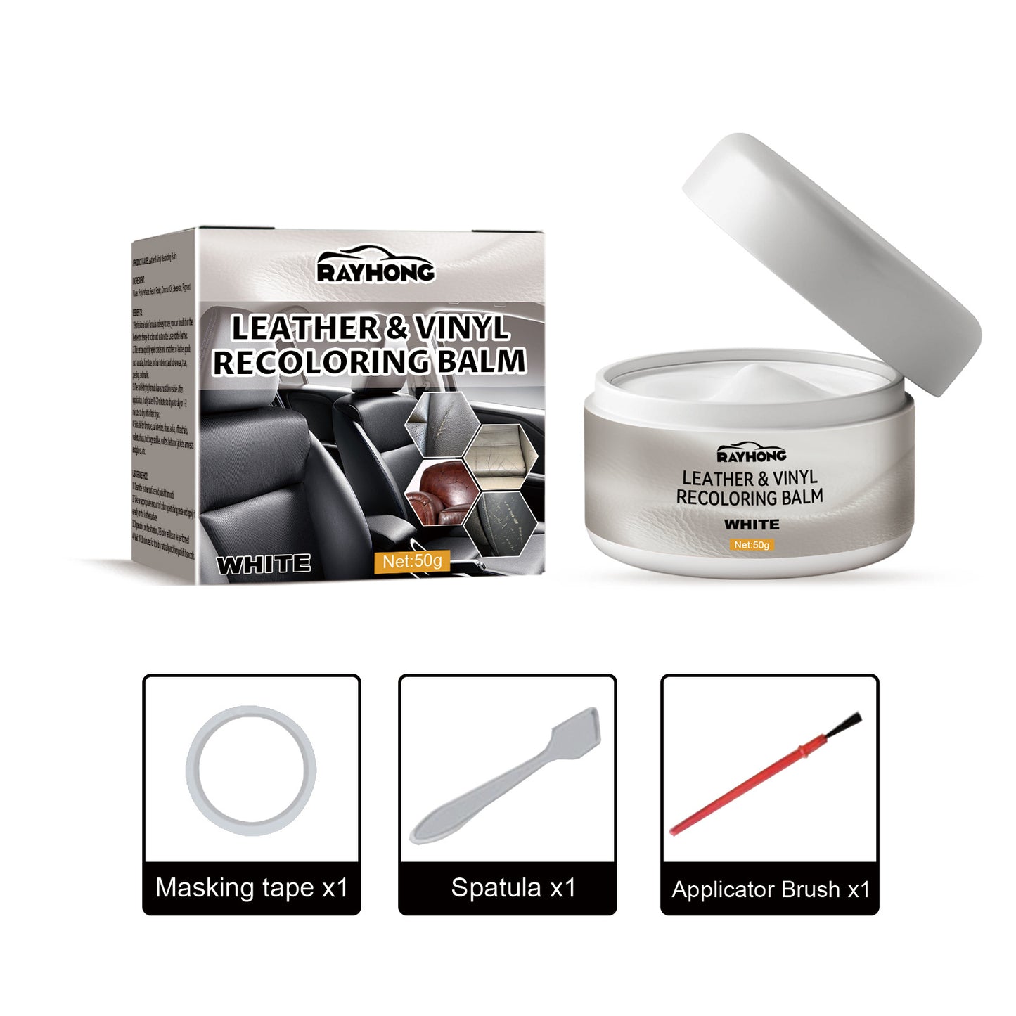 🔥Leather & Vinyl Recoloring Balm Kit – Restore Faded Seats, Sofas & Shoes