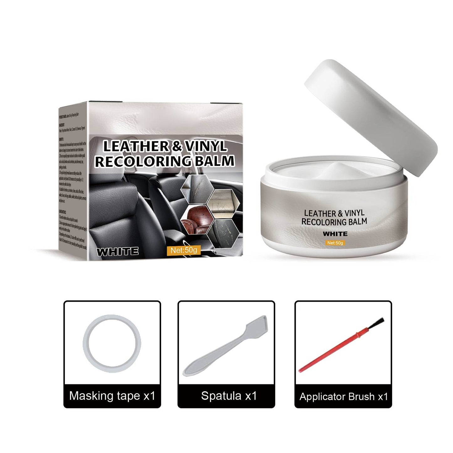 ✨ Leather & Vinyl Recoloring Balm Kit – Restore Faded Seats & Furniture