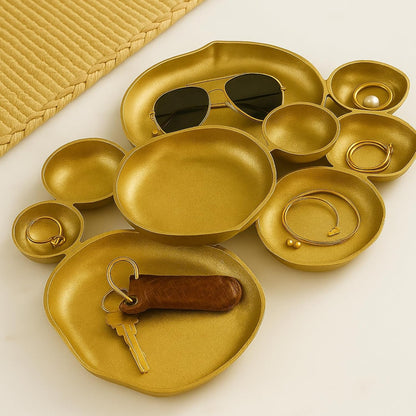 🔥 Limited-Time Sale🔥🍽️ Cluster Accent Bowls – Shiny Gold Snack & Appetizer Serving Dish