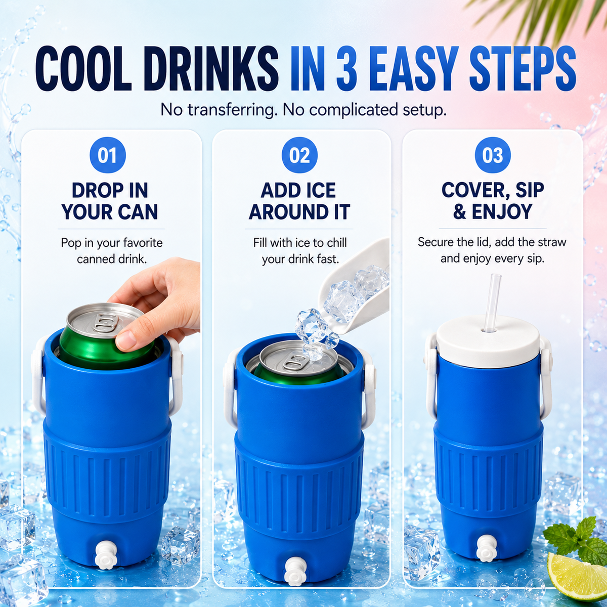🥤Ice-Chill Can Cooler Cup❄️