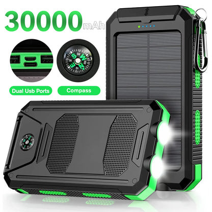 ⚡ SPECIAL OFFER | 30000mAh Solar Power Bank – High-Capacity Portable Charger for Outdoor Use