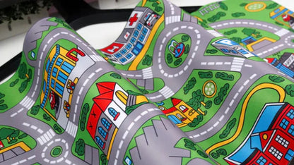 🛣️ Nostalgic Road Map Desk Mat – Retro City Mouse Pad