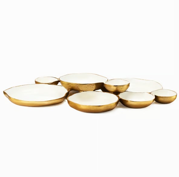🔥 Limited-Time Sale🔥🍽️ Cluster Accent Bowls – Shiny Gold Snack & Appetizer Serving Dish