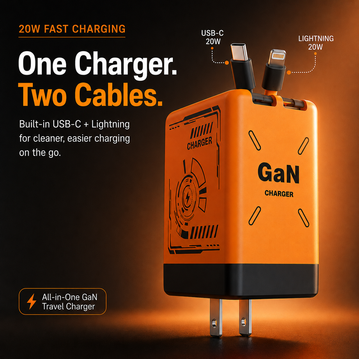 ⚡ All-in-One GaN Travel Charger