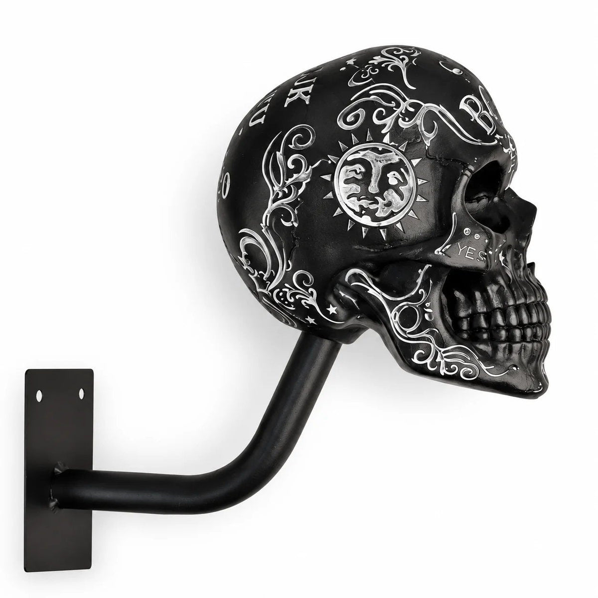 💀 Motorcycle Skull Helmet Holder – Garage Display Wall Mount