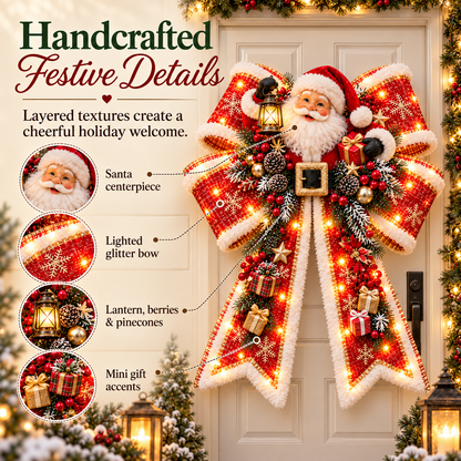 🎀✨ Giant Light-Up Christmas Bows – Oversized Holiday Door Decorations in 6 Festive Styles! 🎄