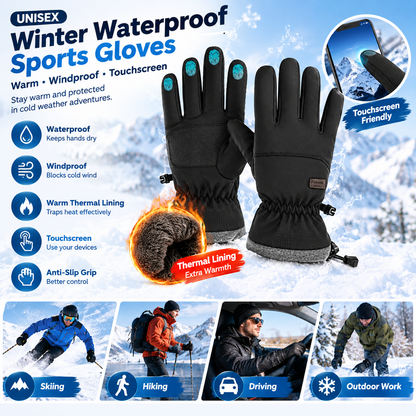 Unisex Winter Waterproof Sports Gloves
