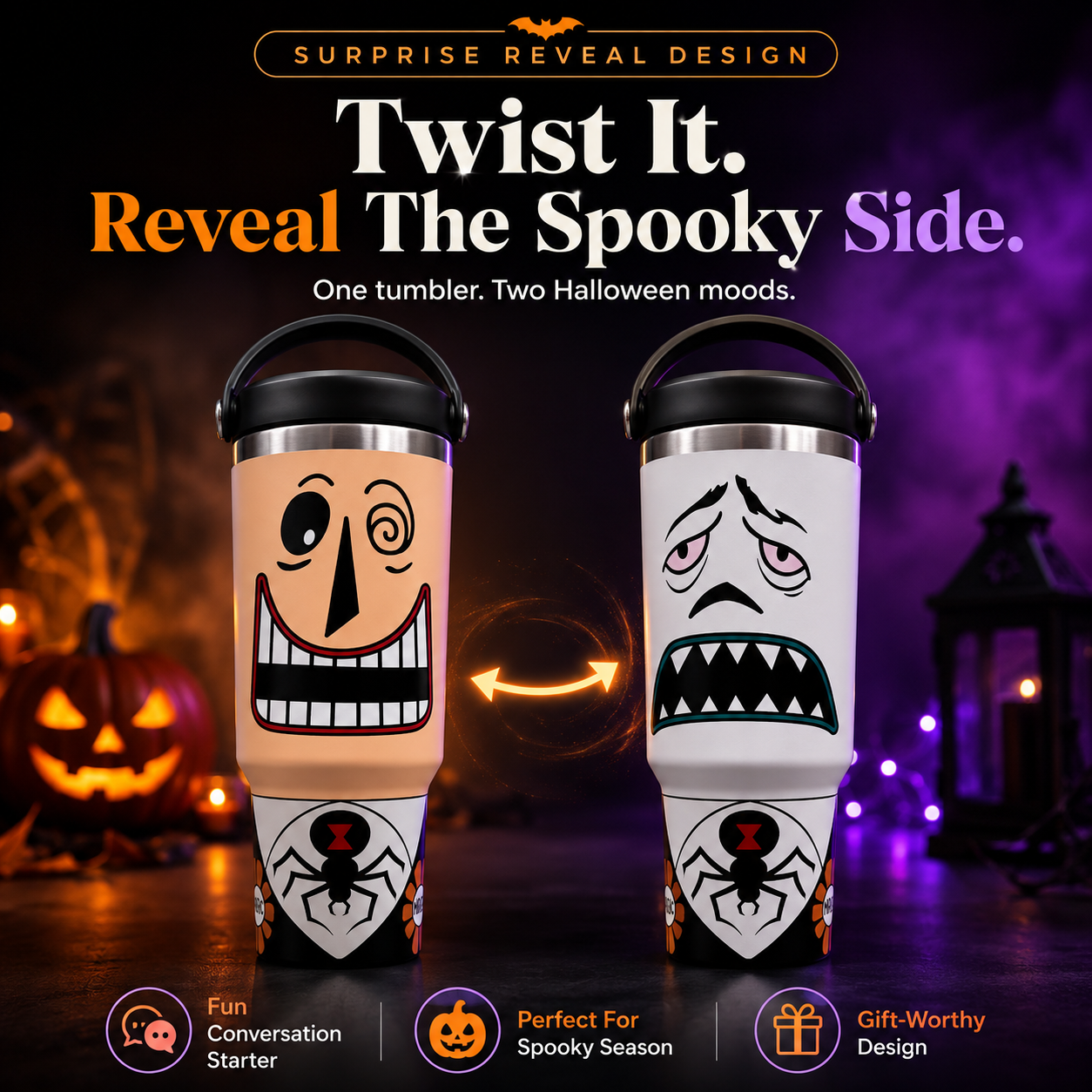 🎃 Halloween Surprise Reveal Tumbler Cup👻