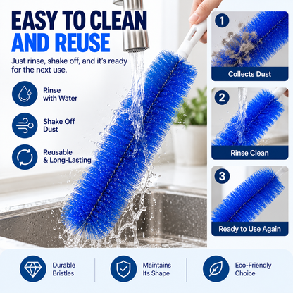 🧹 Flexible Deep-Cleaning Dust Duster – Bendable Brush for Fans, Vents & Hard-to-Reach Spaces