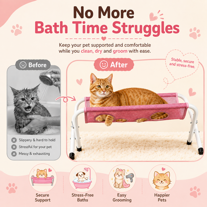 🐾 Pet Spa Grooming Hammock – Stress-Free Bathing & Drying Station for Cats & Small Dogs